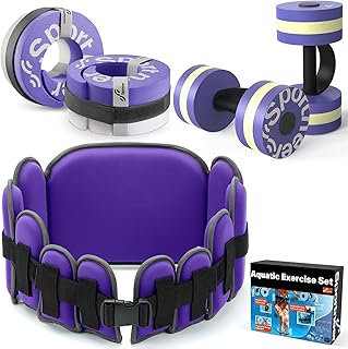 Sportneer Water Aerobics Pool Exercise Equipment Water Workout Combo Set...