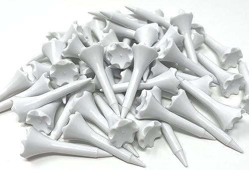 NorthPointe Camisetas de golf de plástico de 1  pulgadas camisetas cortas para hierros par tres híbridos y campo de conducción paquete de 50 o 100