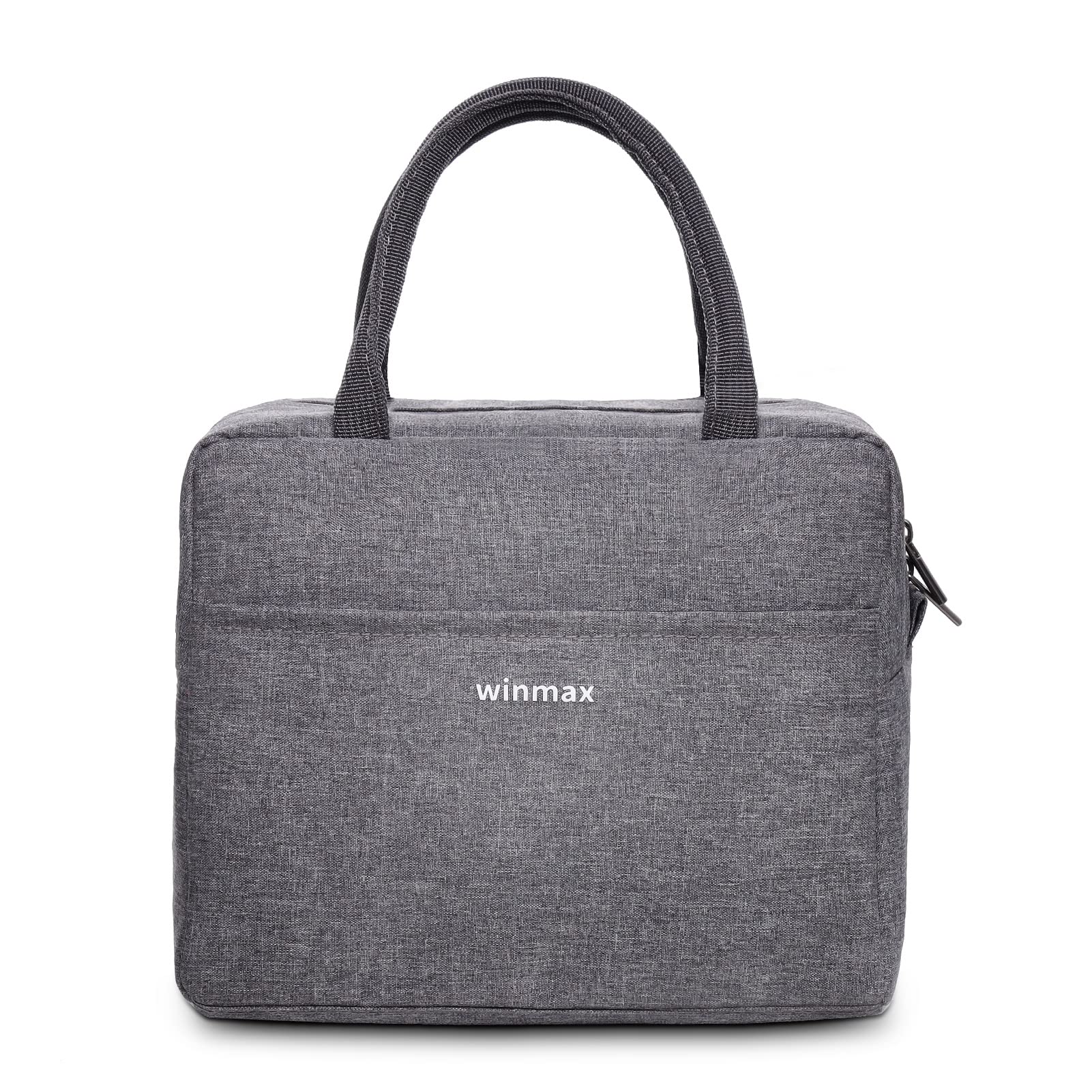 Cooler Insulated Lunch Bags for Women, Men, Boys Girls for Work and Picnic 8L (Grey)