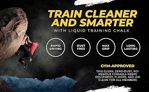 Miniatura 3 de GRIPPA  Tiza líquida  Tiza de gimnasio sin desorden para levantamiento de pesas  Gimnasia  Escalada en roca  Baile  Resistente al sudor  El mejor