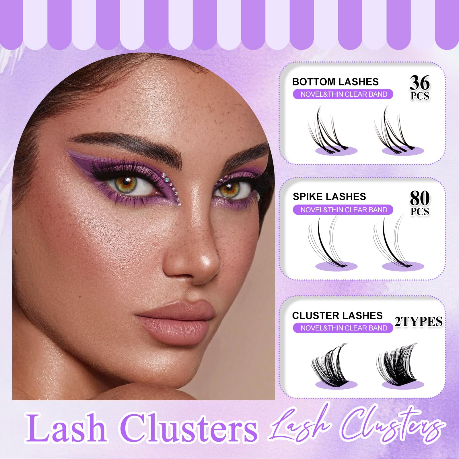 Cluster Lashes Kit Wispy 4 Styles - Image 4