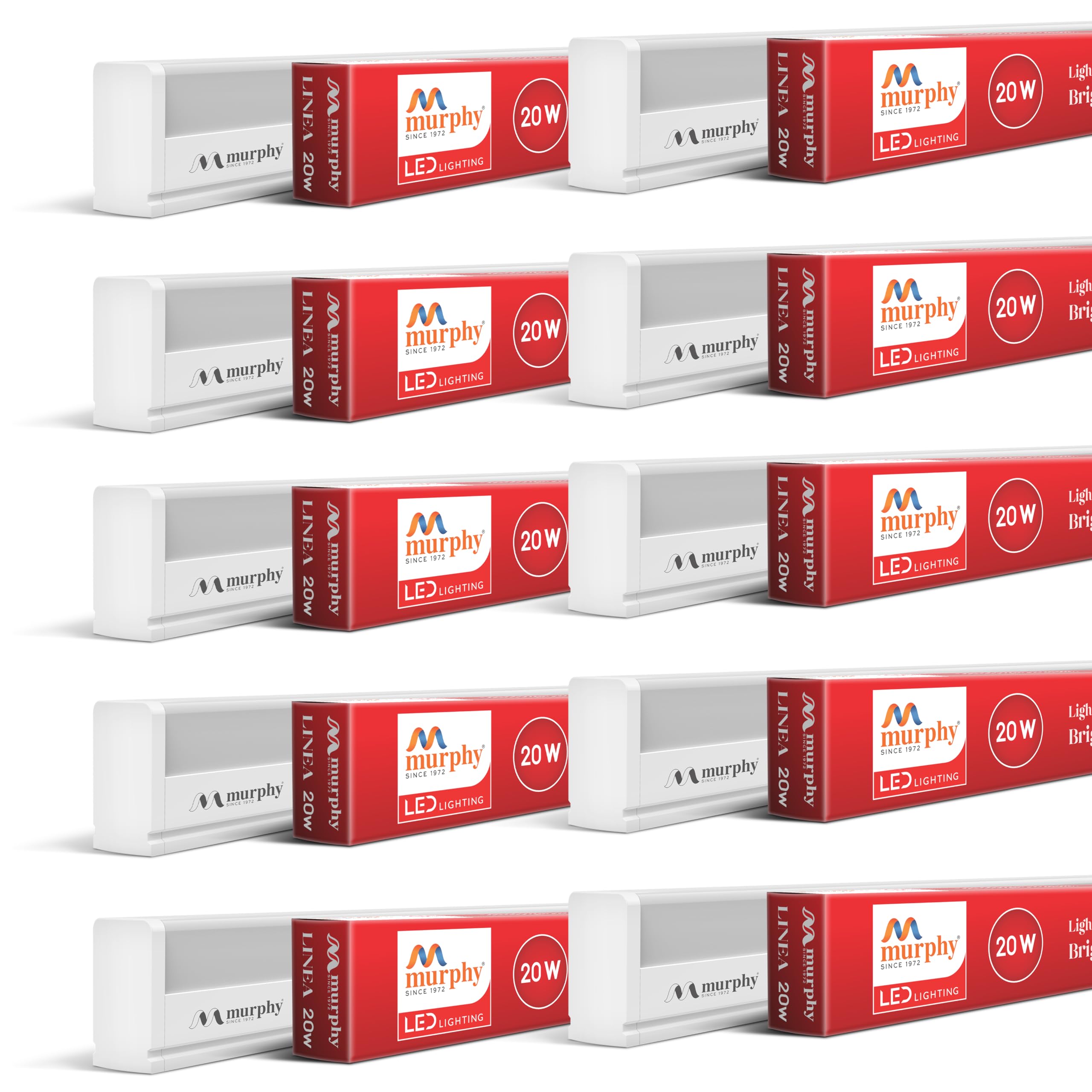 Murphy 20W Cool White LED Slim Batten Tubelight - Pack of 10, Energy-Efficient Lighting Solution-image-44