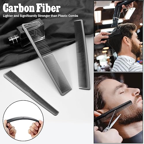 Miniatura 4 de SALONSILK Peine para el cabello para hombres y mujeres, 8 peines profesionales para cabello húmedo y rizado, natural, desenredar, separar, burlas,