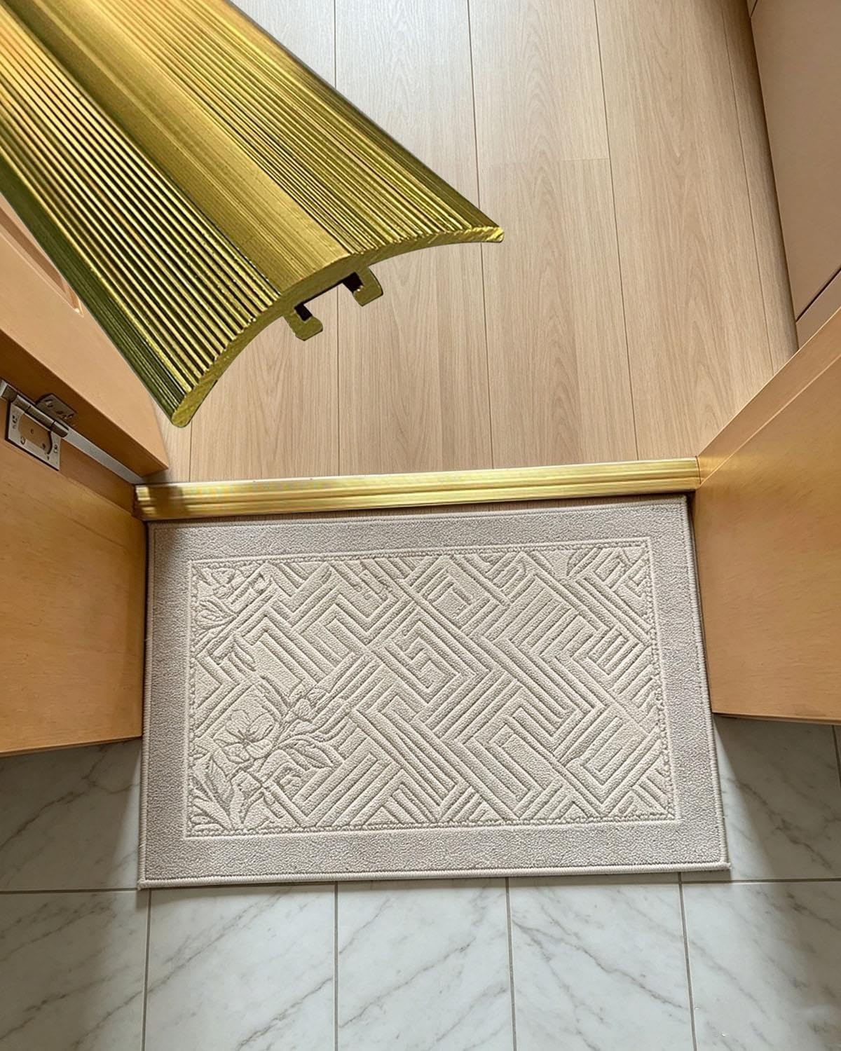 Striscia di Transizione Soglia per Porta Curva in Ottone