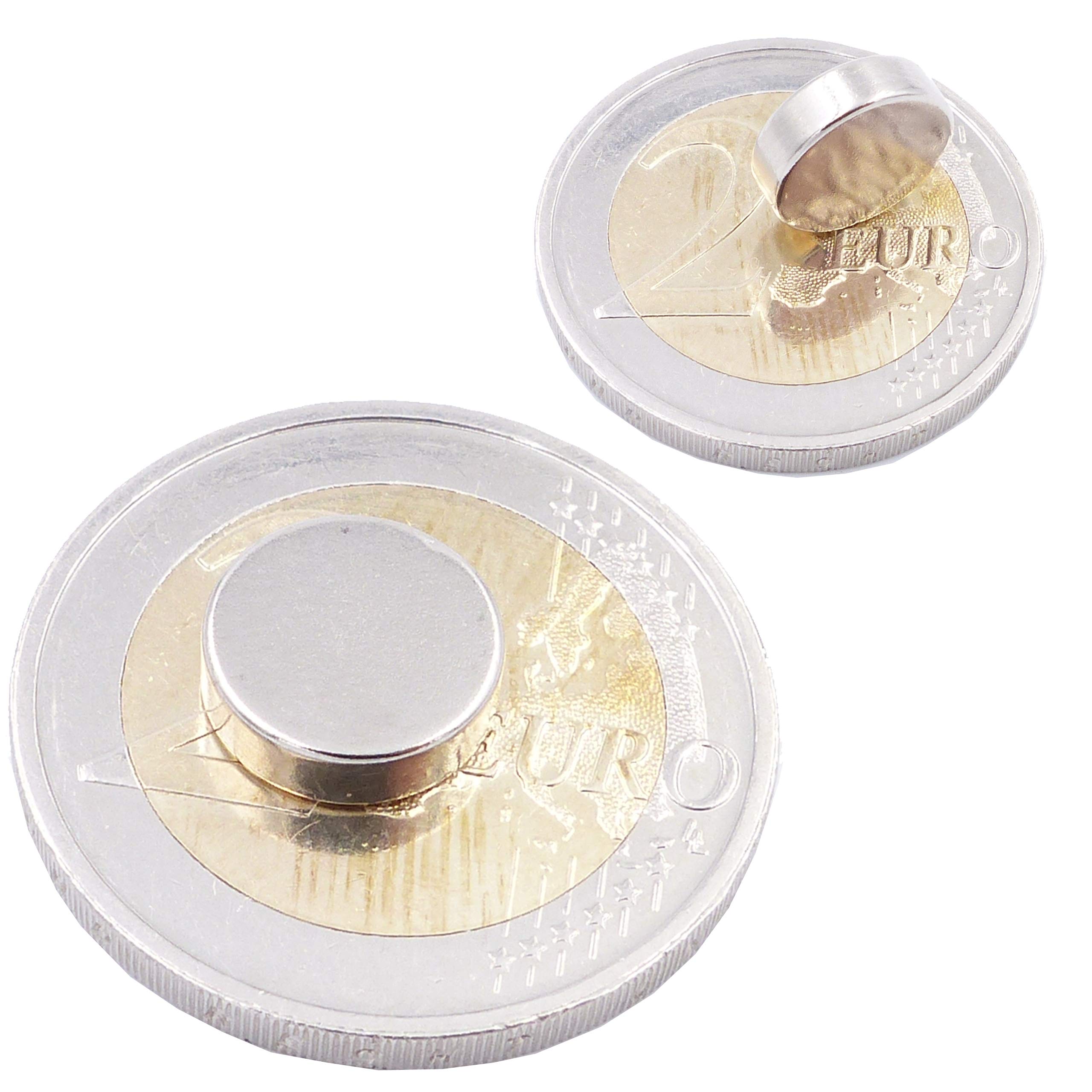 Brudazon | 20 Mini Magneti Dischi da 10x10mm | grado magnetico N52 - magneti in neodimio ultra potenti | magneti per modellismo, foto, lavagne magnetiche | piccoli, rotondi ed extra potenti
