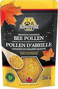 Premium Canadian Bee Pollen - 250 grams - 100% Canadian sourced - No fillers or offshore pollen - by Dutchman's Gold (250 g)