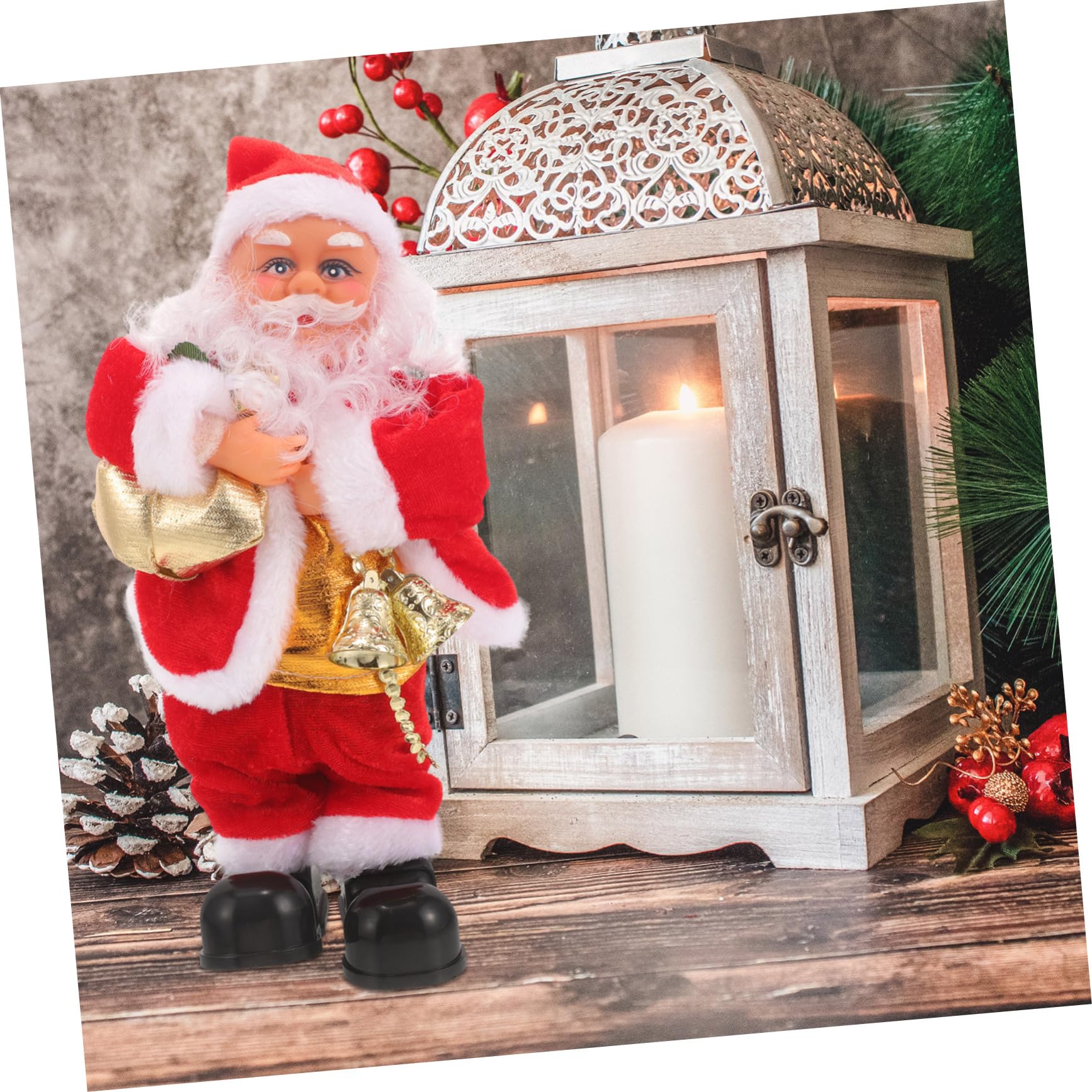 BESPORTBLE Papá Noel Musical Juguete de Papá Noel Creativo Decoración Navideña Hogar Adorno de Escritorio Suministros para Fiestas Juguete Musical