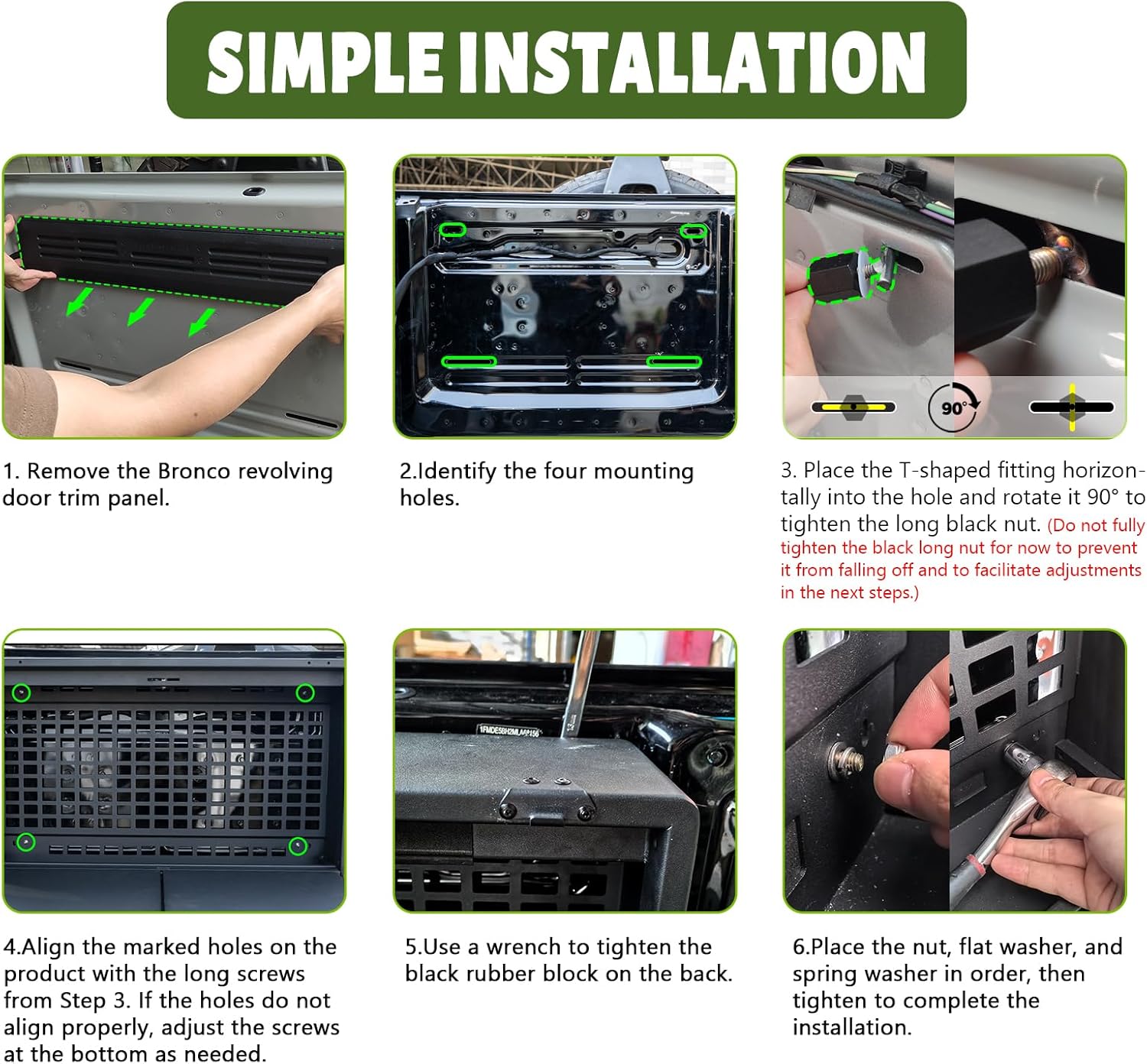 Z8 Tailgate Table Molle Panel Compatible with Ford Bronco/Badlands/Big Bend 4 Doors 2021-2025 Foldable Rear Storage Box with Password Lock Cargo Rack Shelf Camping Desk Bin(Not Fit Bronco Sport)