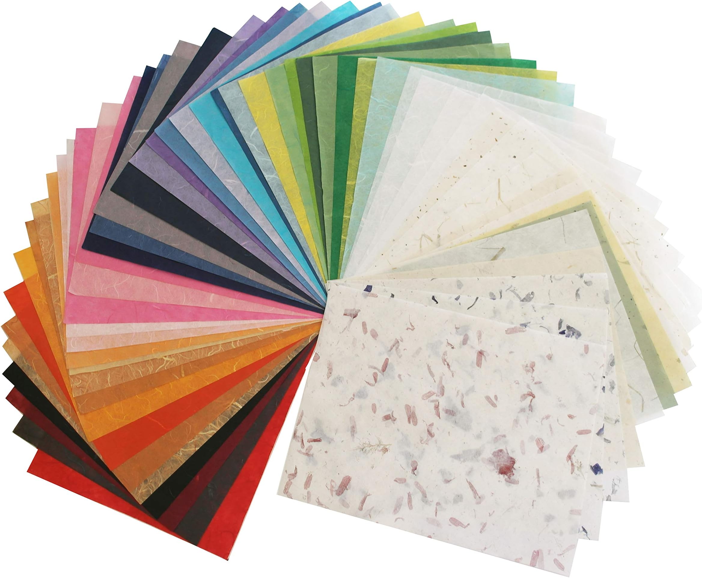 Assorted Color 65 Sheets 8.5x11 Inch Japanese Paper Sheet Design Craft Hand Made Art Tissue Japan Origami Washi Wholesale Bulk Unryu Suppliers Thailand Product Card Making Japanese Washi Collage Rice