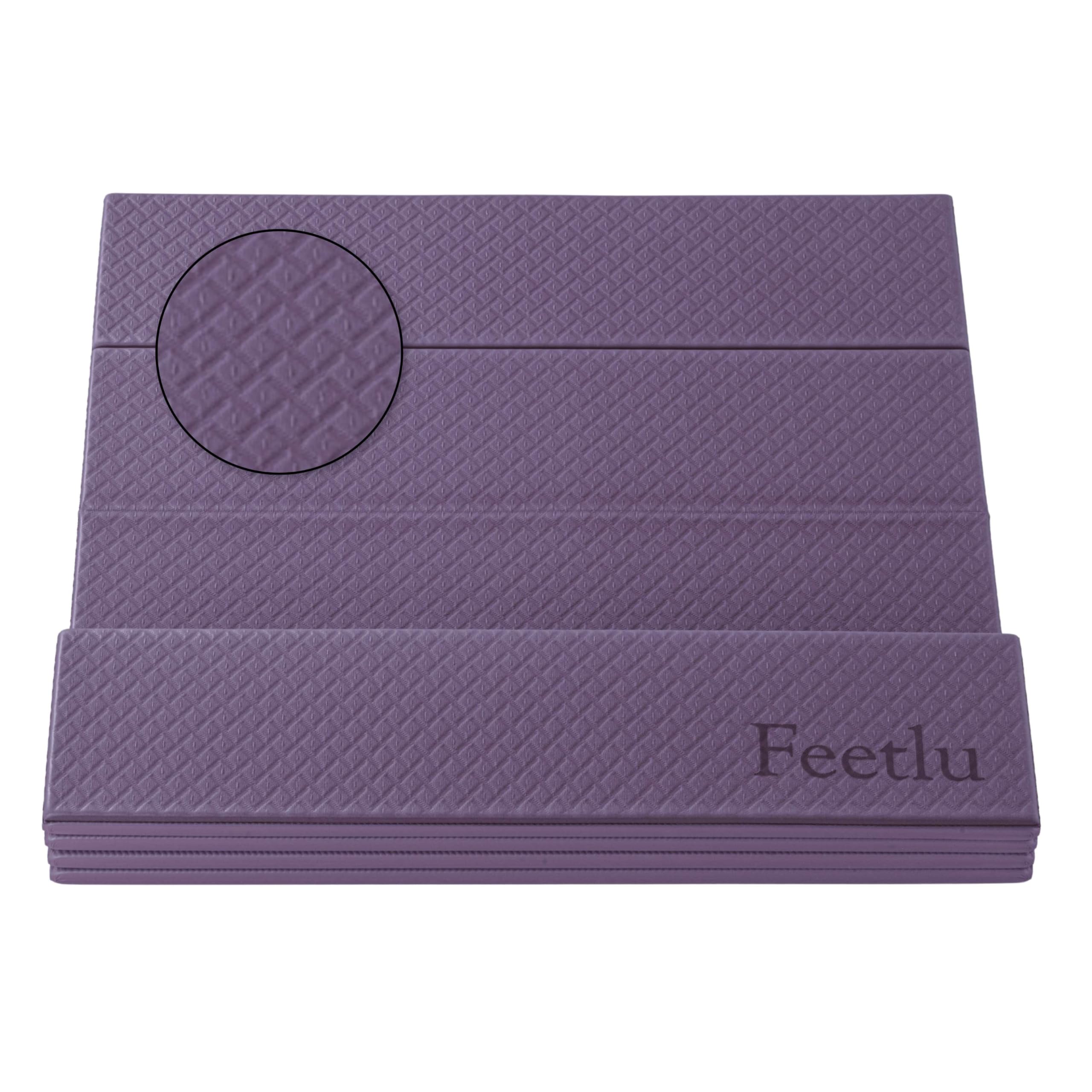 Tappetino da yoga pieghevole, spessore 0,3 cm, leggero, facile da riporre, antiscivolo, da viaggio, per fitness, yoga, pilates, allenamenti a casa ed esercizi a pavimento