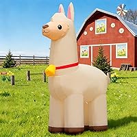 Vista 15 de DomKom Inflables de vaca de las tierras altas de 6 pies, Navidad, primavera, rancho de granja, animales inflables lindos terneros de ganado