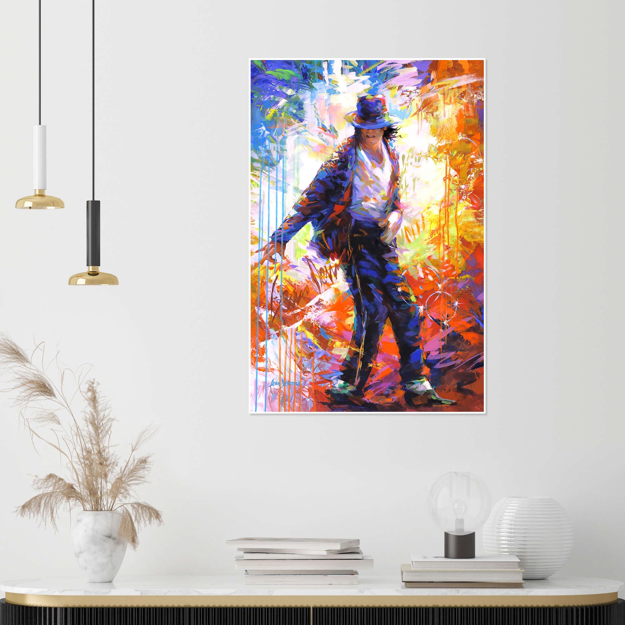 Michael Jackson, Modern Portrait Poster by Leon Devenice 80 x 120