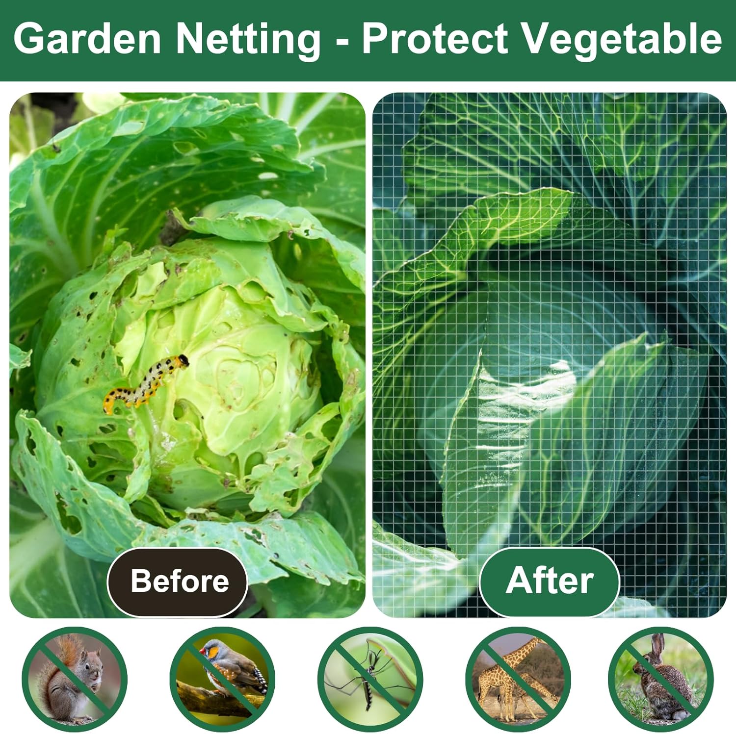 Garden Netting for Raised Beds, 10 ft x 33 ft Ultra Fine Mesh Mosquito Net Pest Barrier Bird Bug Insect Netting for Garden Greenhouse, Plant Row Cover for Protect Vegetables Fruits Flowers Trees