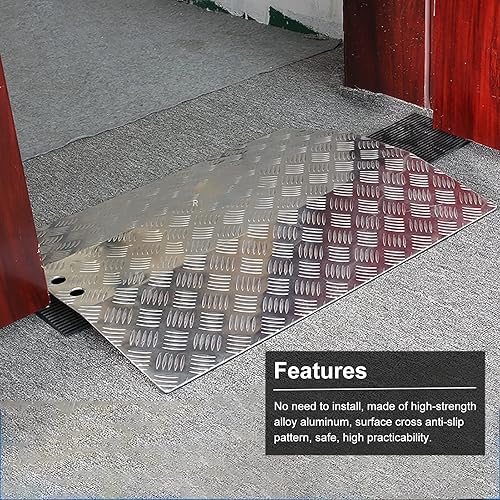 Miniatura 4 de Rampa de umbral, rampa de puente de aluminio - Rampa portátil de aluminio ligera para silla de ruedas, rampa de puerta de umbral para