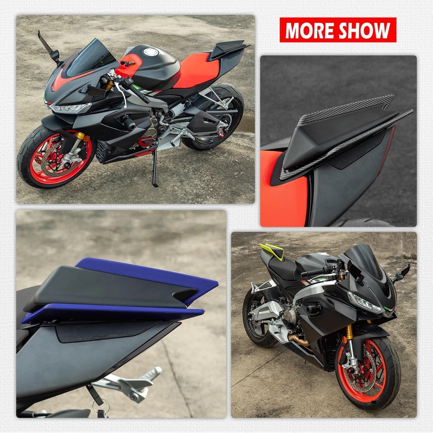 Rear Pillion Cowl Seat Back Cover Hump Spoiler Fairing Cover Rear Seat Passenger Cowl For Rsv4 For TUONO RS 660 For Rs