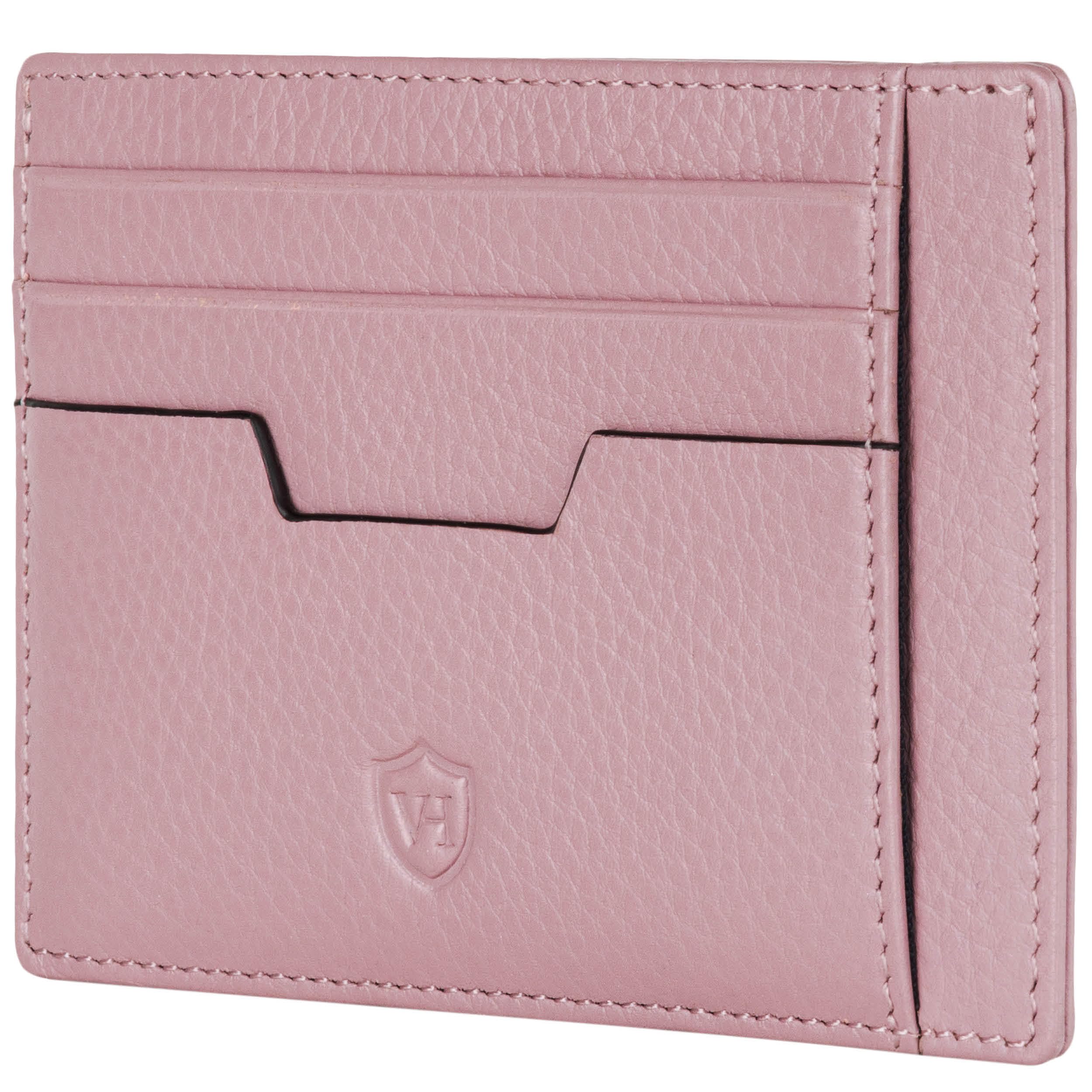 VON HEESEN Echtleder RFID Kartenetui aus Nappa-Leder - 9 Fächer - Querformat Kreditkartenetui für Damen & Herren (Lavendel)