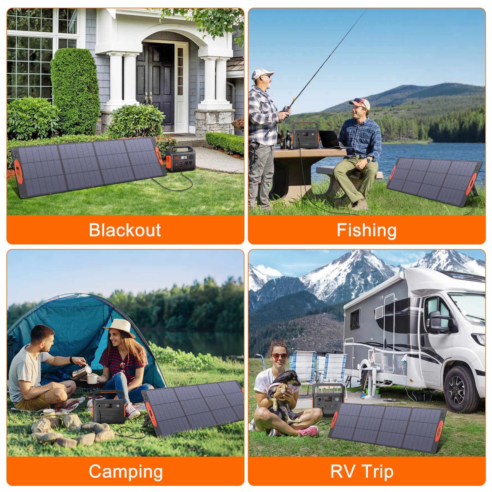 SOKIOVOLA Pannello solare portatile da 200 Watt per centrale elettrica 20 V pannello solare pieghevole 25% ad alta efficienza IP68 impermeabile per viaggi all'aperto camper campeggio blackout off grid