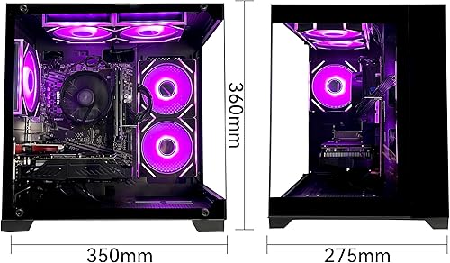 Miniatura 4 de Computadora de escritorio para juegos, AMD Ryzen 5 5600, RTX3050 6GB, 32 GB de RAM y 1 TB M.2 NVMe PCle, ventilador ARGB, WiFi, consola de oficina