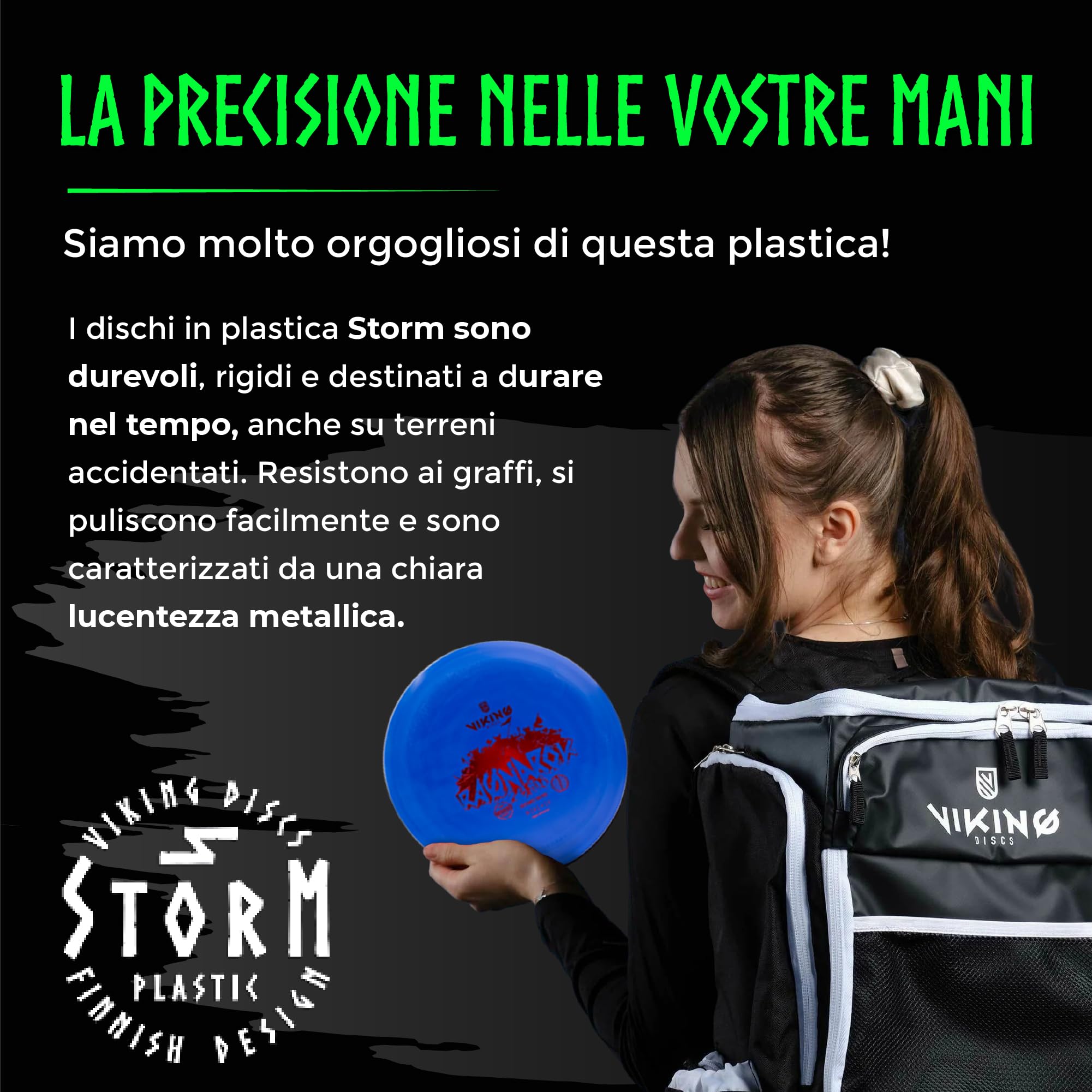 Viking Discs Starter Disc Golf Set - 3 Dischi da Frisbee per Qualsiasi Distanza, omologati PDGA - Sport all'aperto per Adulti e Bambini - Putter, Mid-Range, Driver