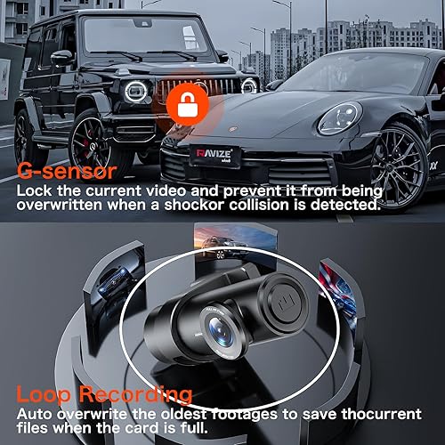 Miniatura 7 de Dash Cam 4K WiFi 2160P Cámara de tablero para automóviles, mini cámara frontal para automóvil, mini cámara inalámbrica para tablero con aplicación,