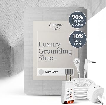 Luxury Fitted Grounding Sheet in Light Gray for King Size Bed (Organic) Conductive Earthing Sheet