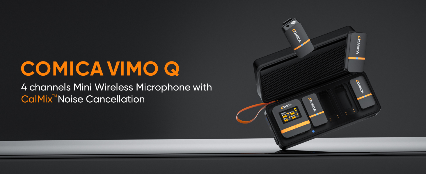 【ほぼ新品】COMICA Vimo Q 4チャンネルミニワイヤレスマイク Amazon.com: COMICA Vimo Q 4 Channel Wireless Lavalier Microphone