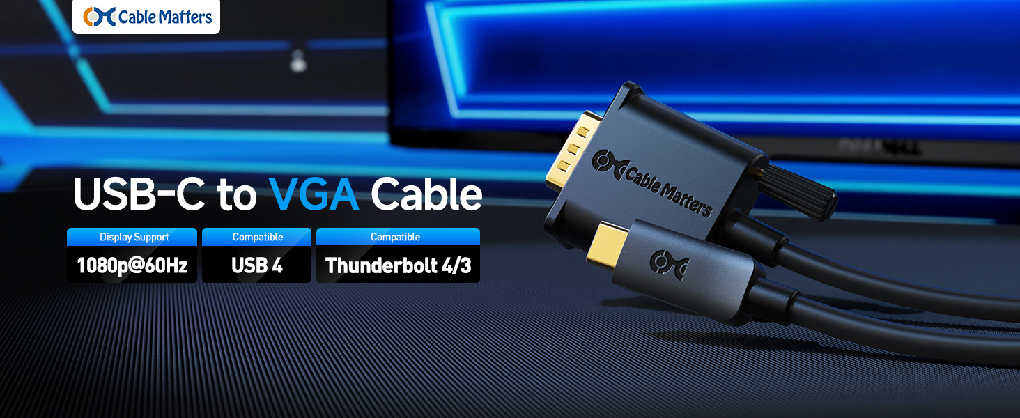 Modren Vga MacBook VGA Connector Cable Matters USB C To VGA Adapter 6ft - Connect ...