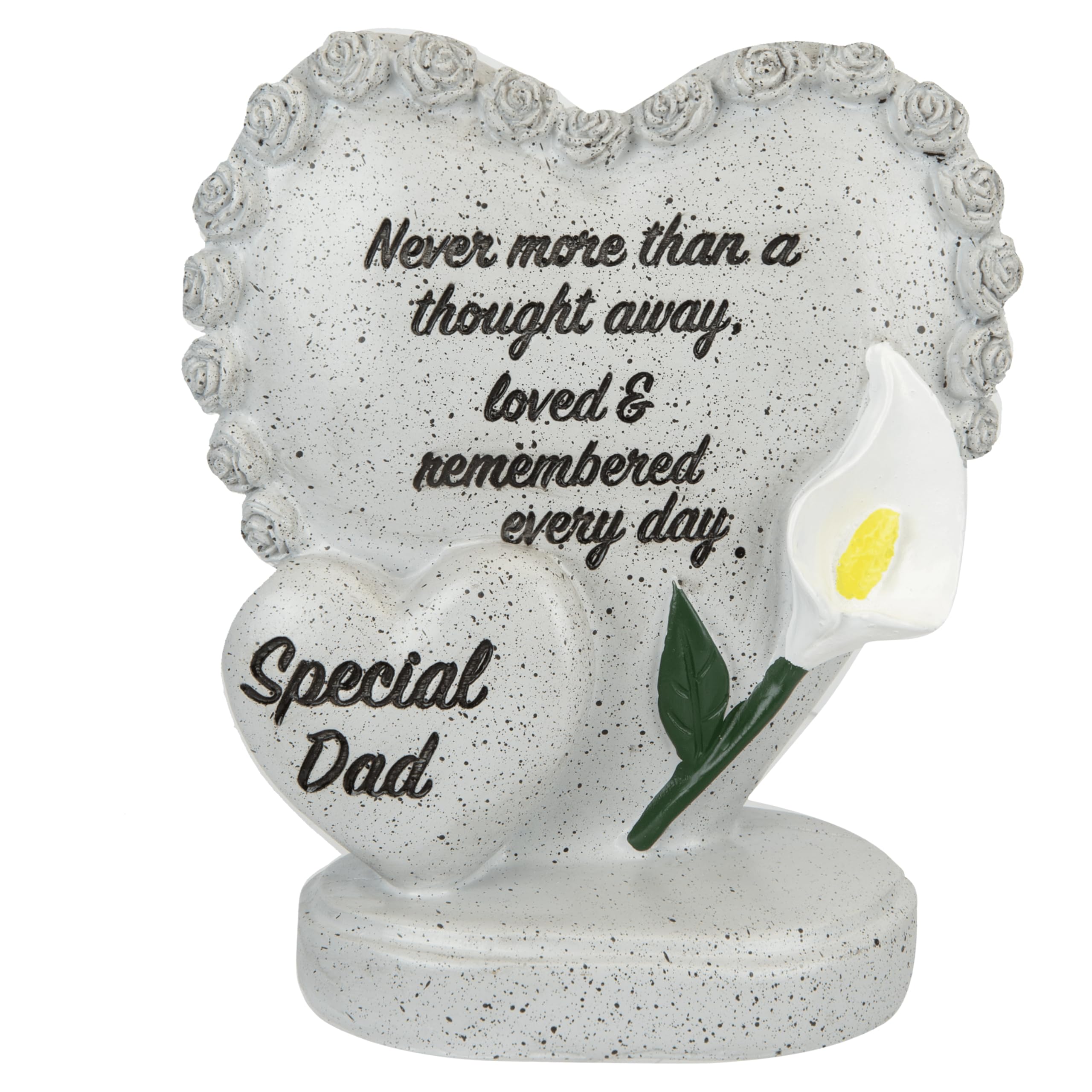 PMS Special Dad Double Heart Memorial Stone 15cm