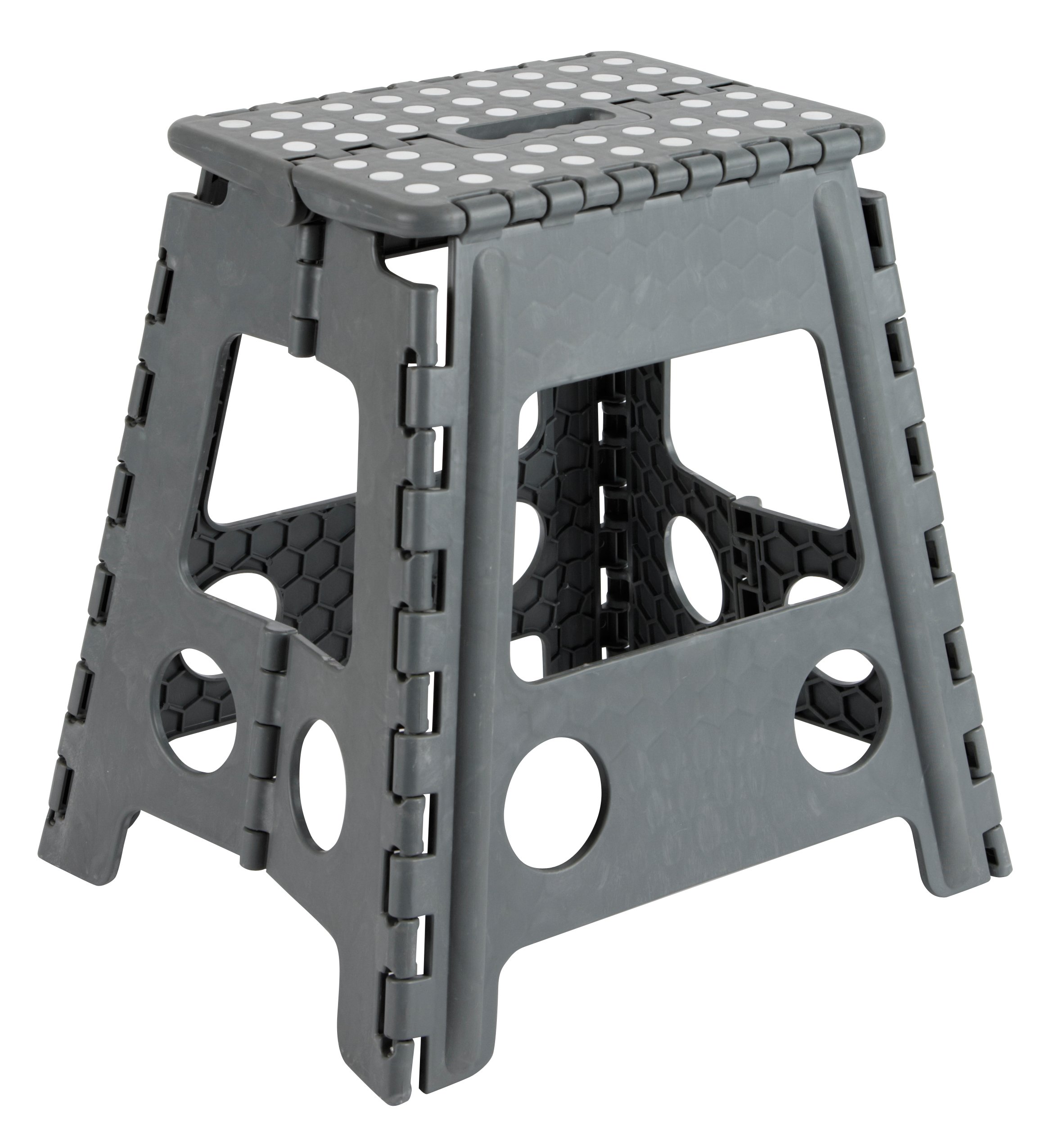 ARREGUI TB39-G Taburete Plegable Banqueta Plegable para Adultos o Niños Escalera Plegable Taburete Escalón Infantil Taburete para Cocina, Baño, Camping 39 cm de Altura Storm Grey