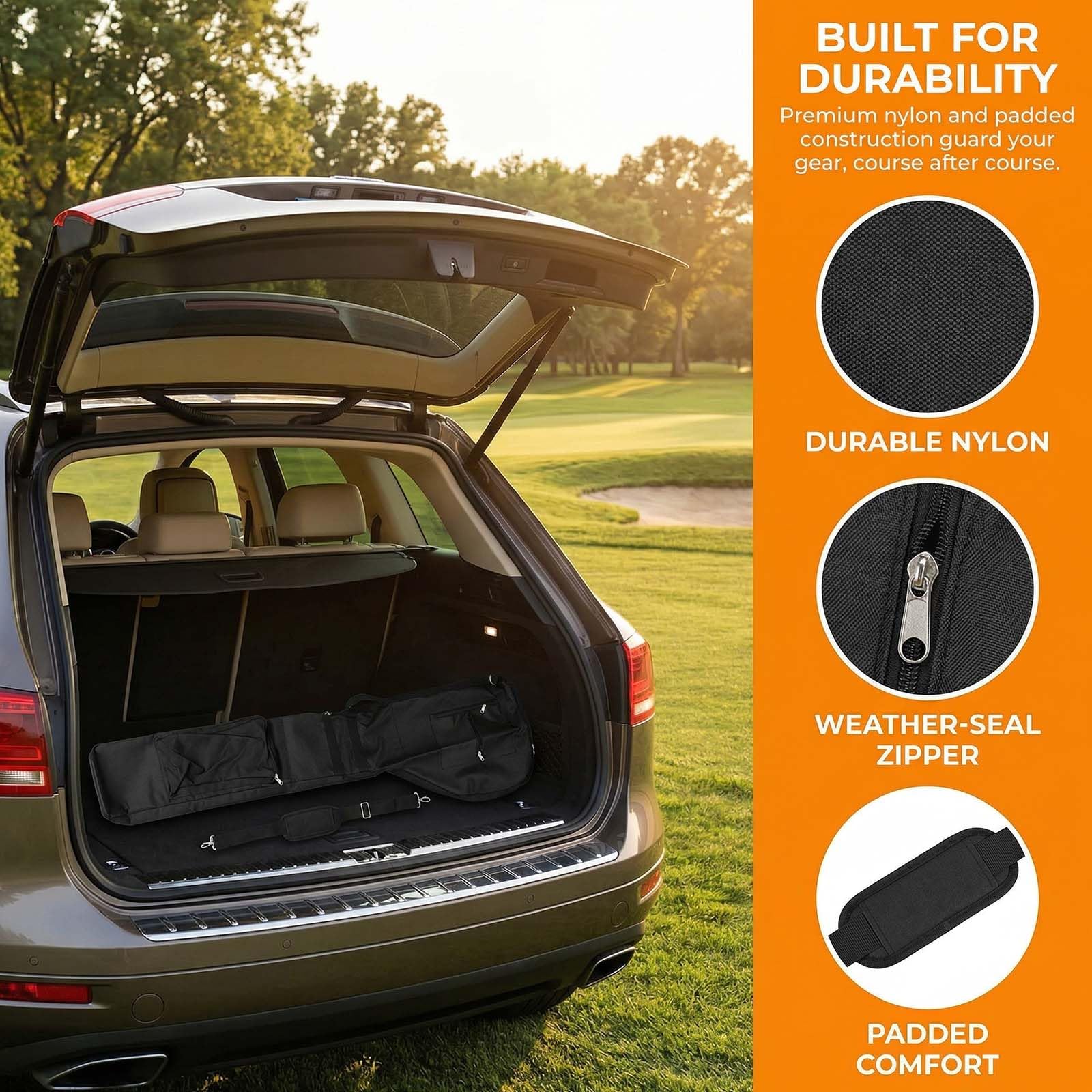 Golfschlägertasche Klein, wasserdichte und Leichte Golf Tasche für 8-10 Golfschläger, Faltbare Reise Golf Bag, Golfclubs Mini Tragetasche, Mini Golfbag mit Schulterriemen, zur Aufbewahrung