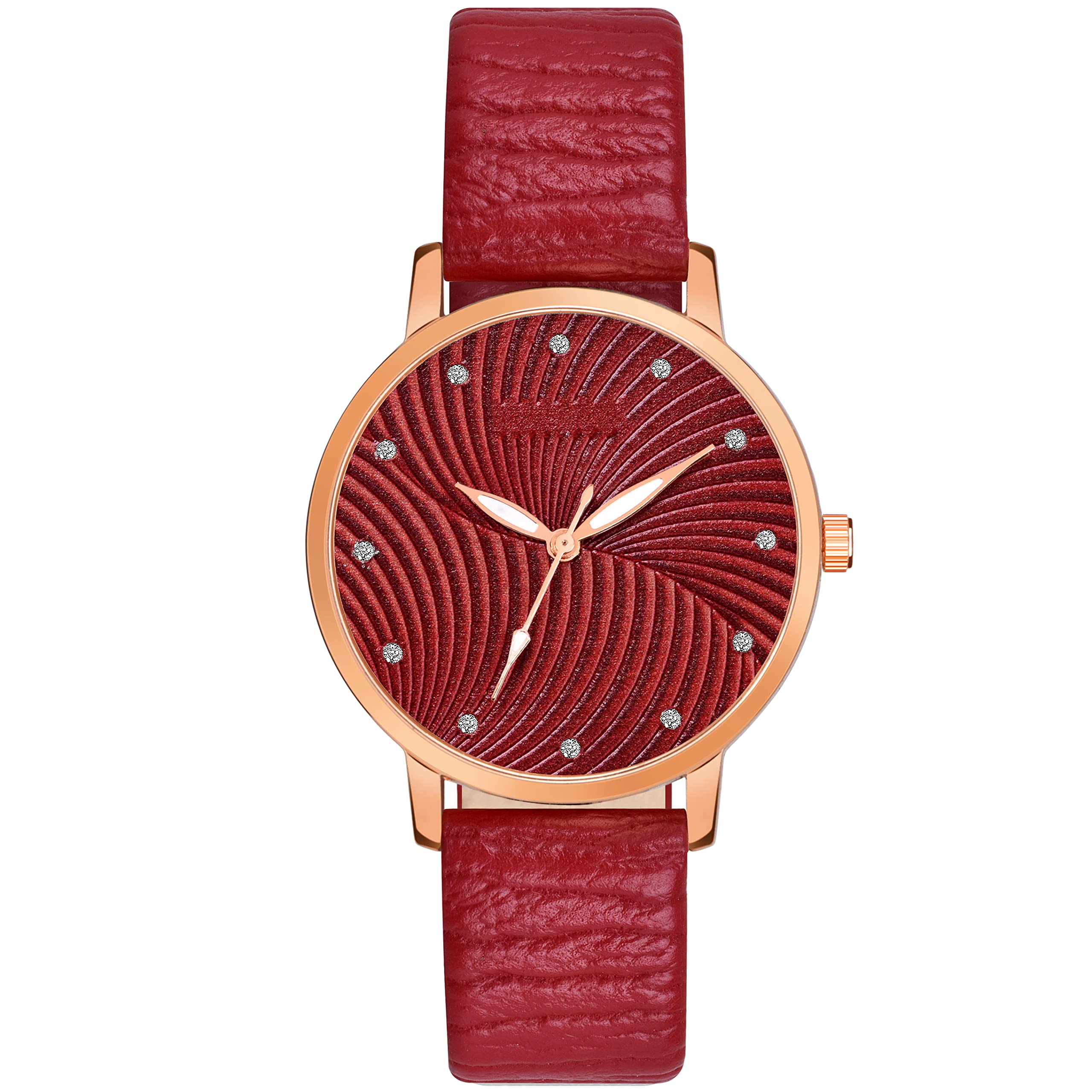 Watch City Girls and Womens Quartz Watch with Analogue Display and Leather Strap (Maroon) (B09VDRYGTR) Amazon Price History, Amazon Price Tracker