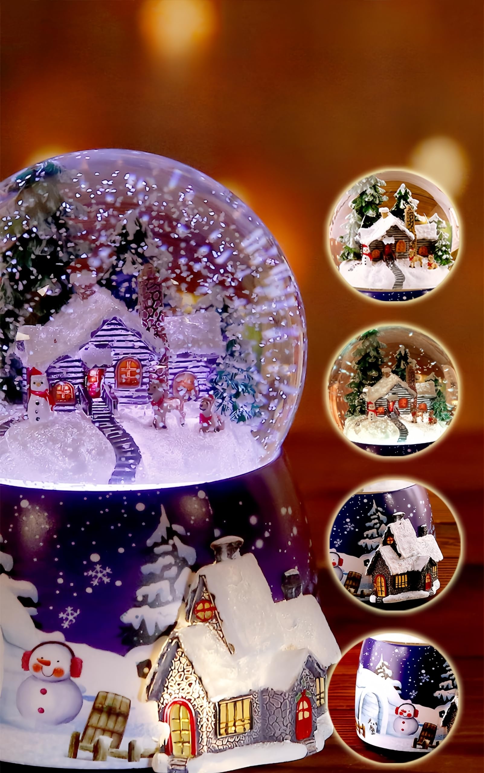 Amazon.co.jp: vvicoo スノーグローブ スノードーム クリスマス