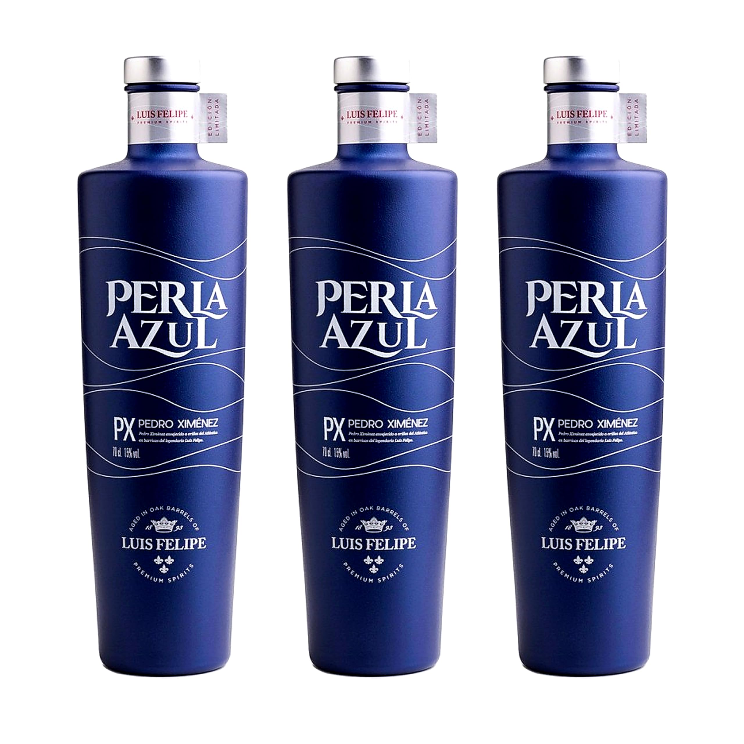 Perla Azul Px Luis Felipe destilado premium selección gourmet – 3 Botellas x 70 cl