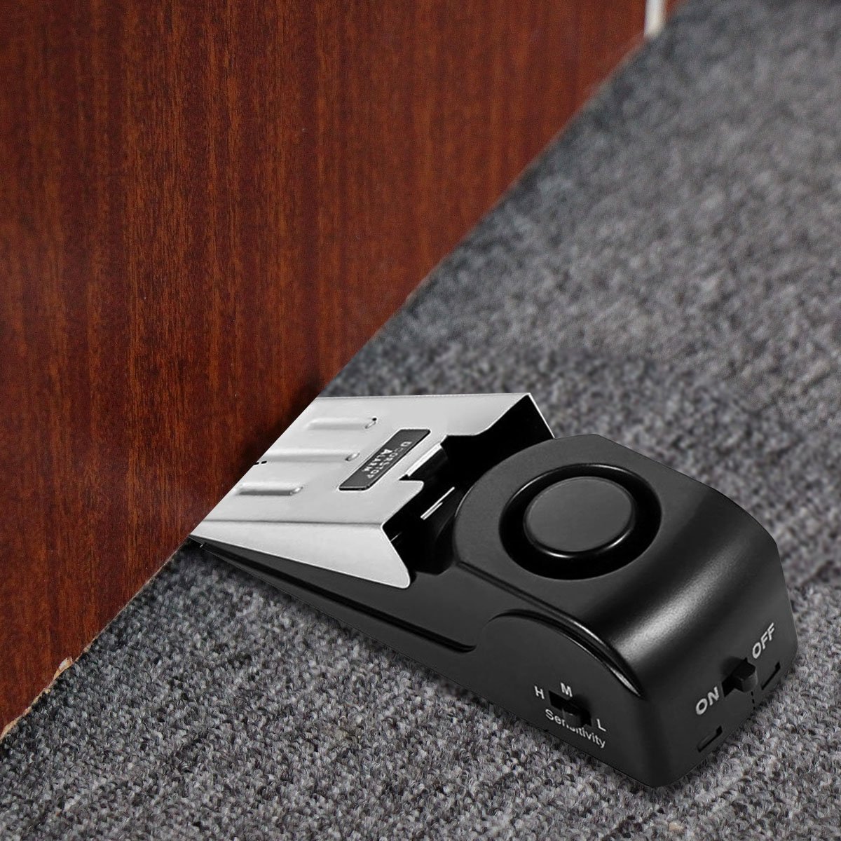 Nikrim™ Door Stopper, Door Stop Alarm, Security Wedge Door Stopper, Portable Door Jammer with 120DB Siren Alarm Devices for Home Travel Apartment Dorm Office Safety Tools