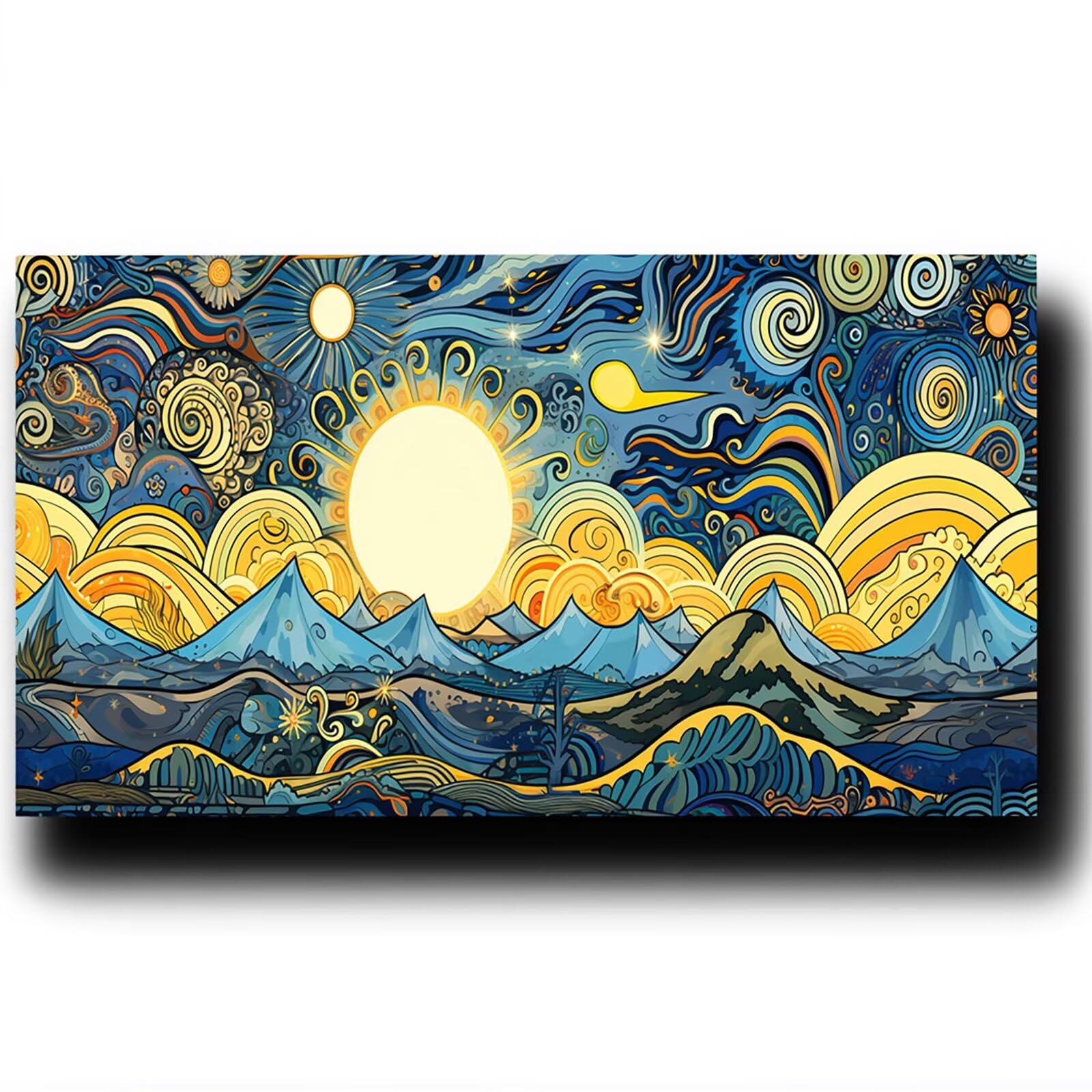 Pintar por Numeros Adultos Cielo estrellado,Pintar por Numeros Niños Kit Manualidades Adultos Abstracto Cuadros para Pintar por Numeros Pintura Acrílico,Cuadros Decoracion Salon Modernos 80X160cm 7K9