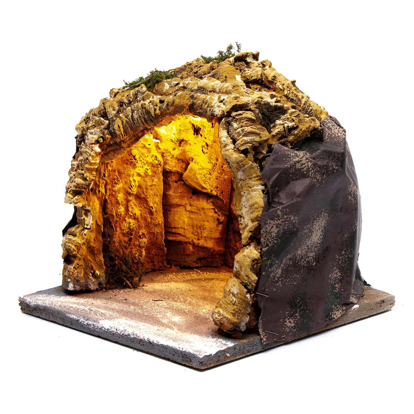 Holyart Presepe Napoletano: Grotta 20x20x20 cm con luci presepe di Napoli