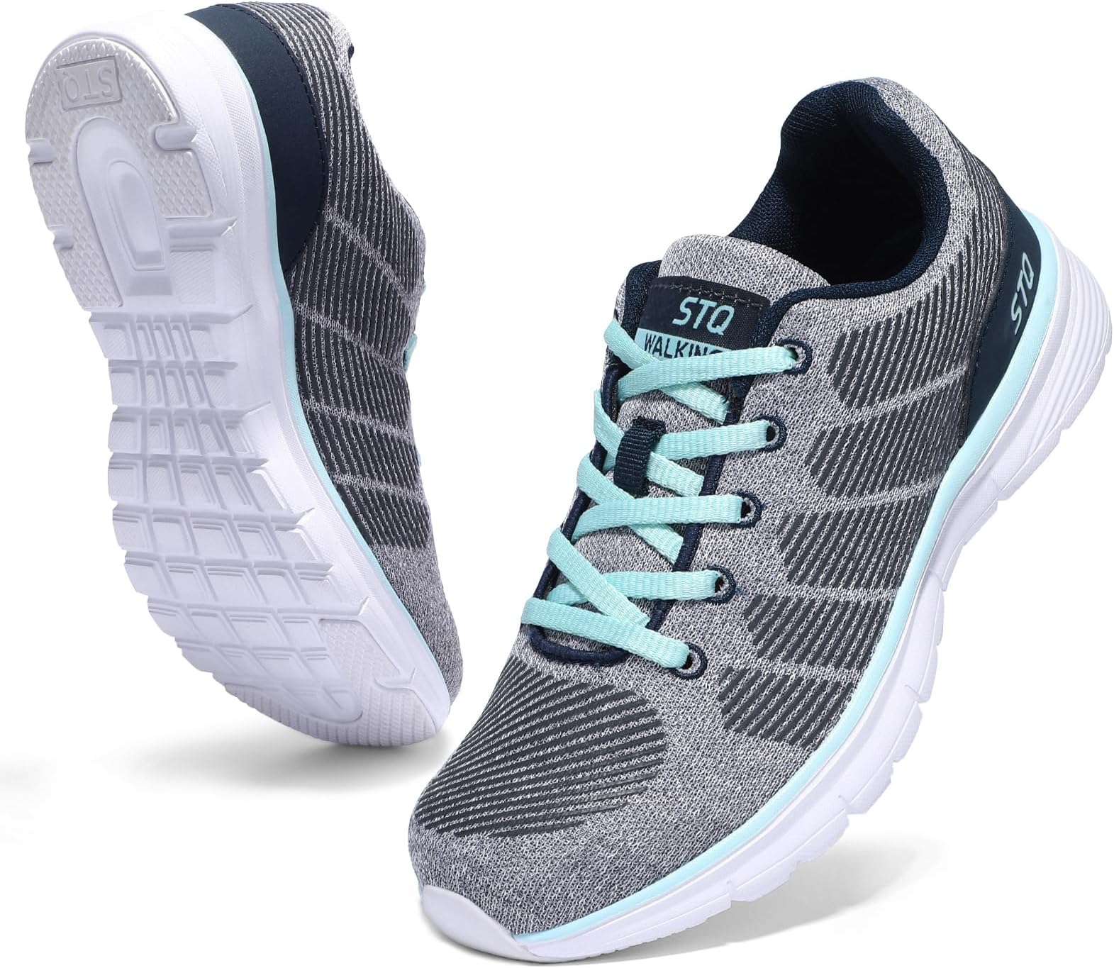 STQ Breathable Walking Tennis Shoes for Women Road Running Shoes Comfortable Mesh Fashion Sneakers