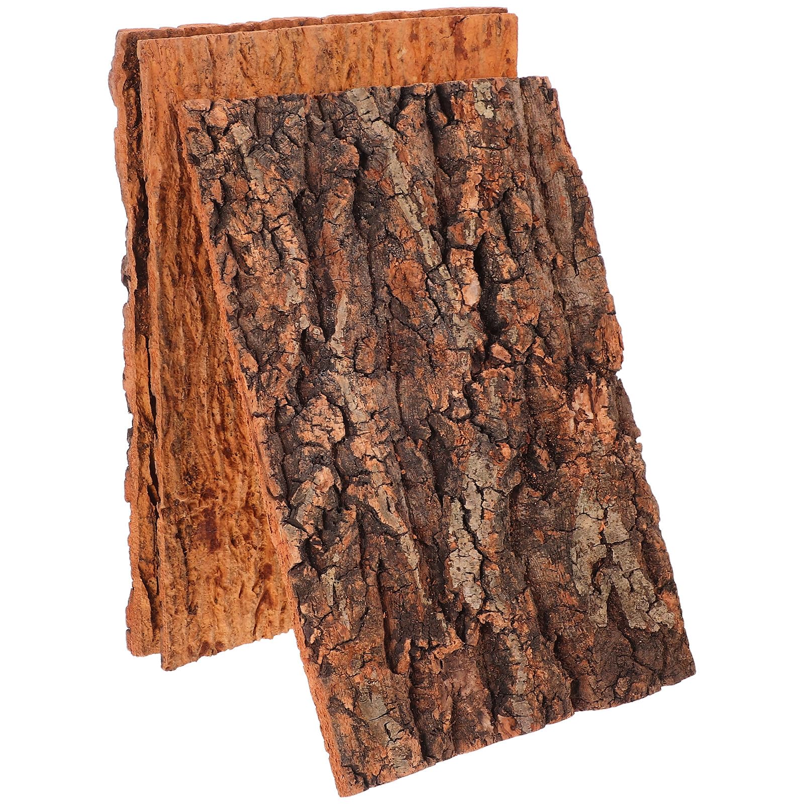 GALPADA Corteza de Árbol Natural para Decoración y Textura Realista 3 Piezas Plataforma para Trepar para Terrarios de Reptiles y Arañas