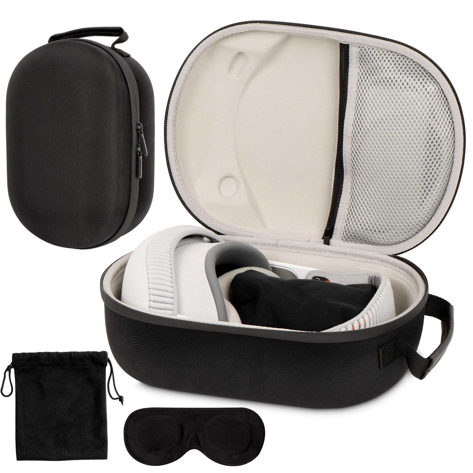 Hard Carrying Case Compatible with Apple Vision Pro/Meta Quest 2(Standard Edition), Waterproof and Wear-Resistant, VR Headset Portable Storage Case (Black)