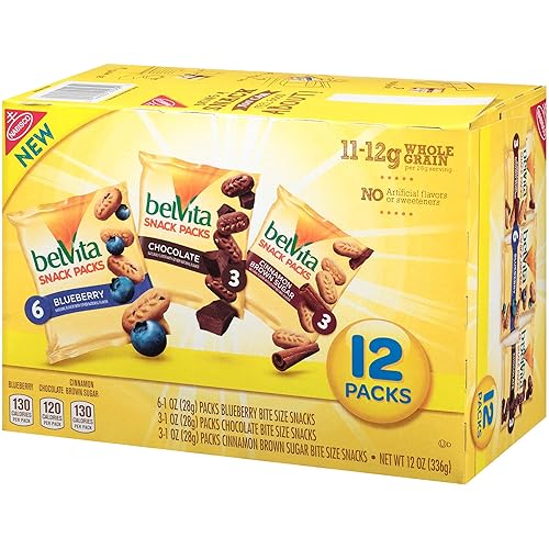Miniatura 14 de belVita Paquete variado de bocadillos de galletas de desayuno, 3 sabores, 12 paquetes