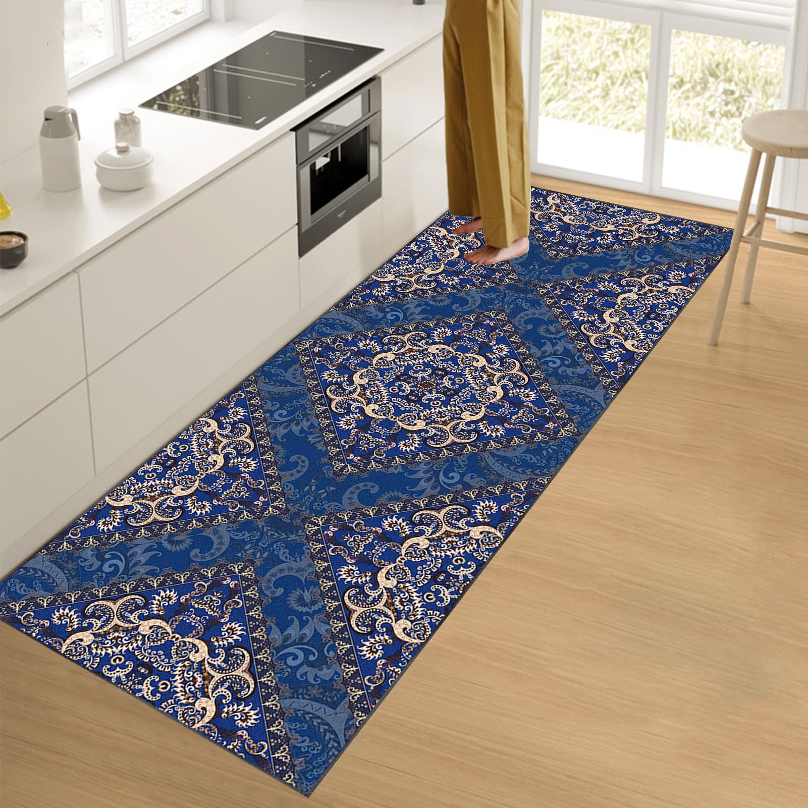 Tappeto Passatoia per Ingresso 100 x 100 cm, Tappeto Passatoia per Corridoio Moderno Tappeto Runner Cucina Lavabile Tappeto per Cucina, Soggiorno, Camera da Letto, Ingresso, Lavanderia