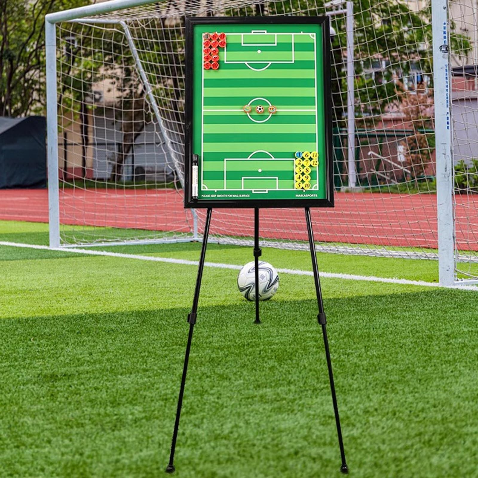 Carpeta Táctica de Entrenamiento Entrenador Magnéticas Coachboard, Pizarra de Fútbol para Entrenadores, Tablero de Entrenamiento de Fútbol Magnético, ​​Herramienta de Entrenamiento