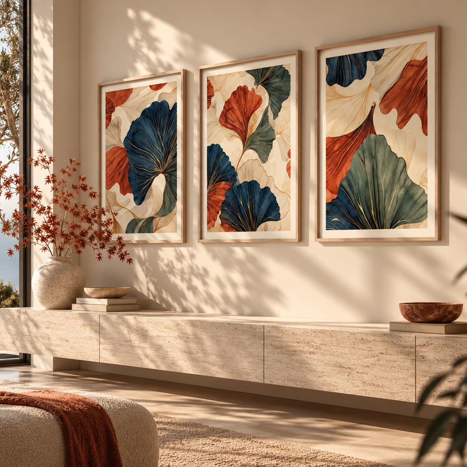 Bohemian Wall Art Set - Floral Prints with Frame -30 Bohemian Wall Art Set - Floral Prints with Frame -30
