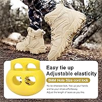 Vista 3 de LongSLong Paquete de 12 cierres de cordón de resorte de plástico con palanca para cordón, cierre de cordón de paracaídas, cierre elástico