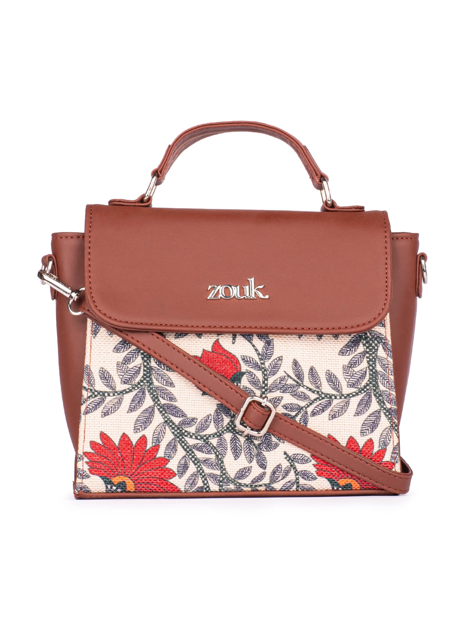 ZOUK Statement Sling Bag With Handle For Women's Girls Ladies