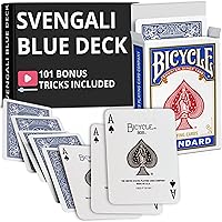 Vista 57 de Ted's Sterling Magic Precision Blue Rider Back Bicicleta Svengali Deck con instrucciones para más de 100 trucos (Reina de Corazones)