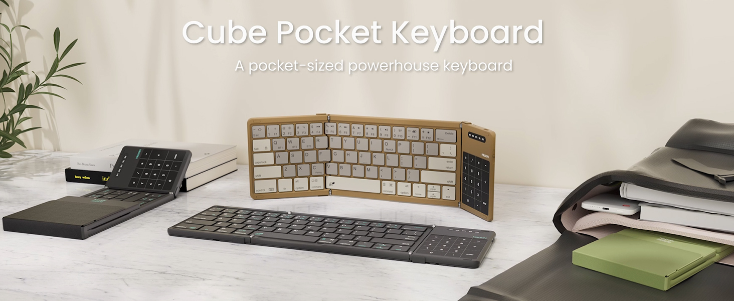 キーボード NILLKIN Portable Cube Pocket Keyboard Nillkin Cube Pocket Foldable Bluetooth Keyboard with Touchpad