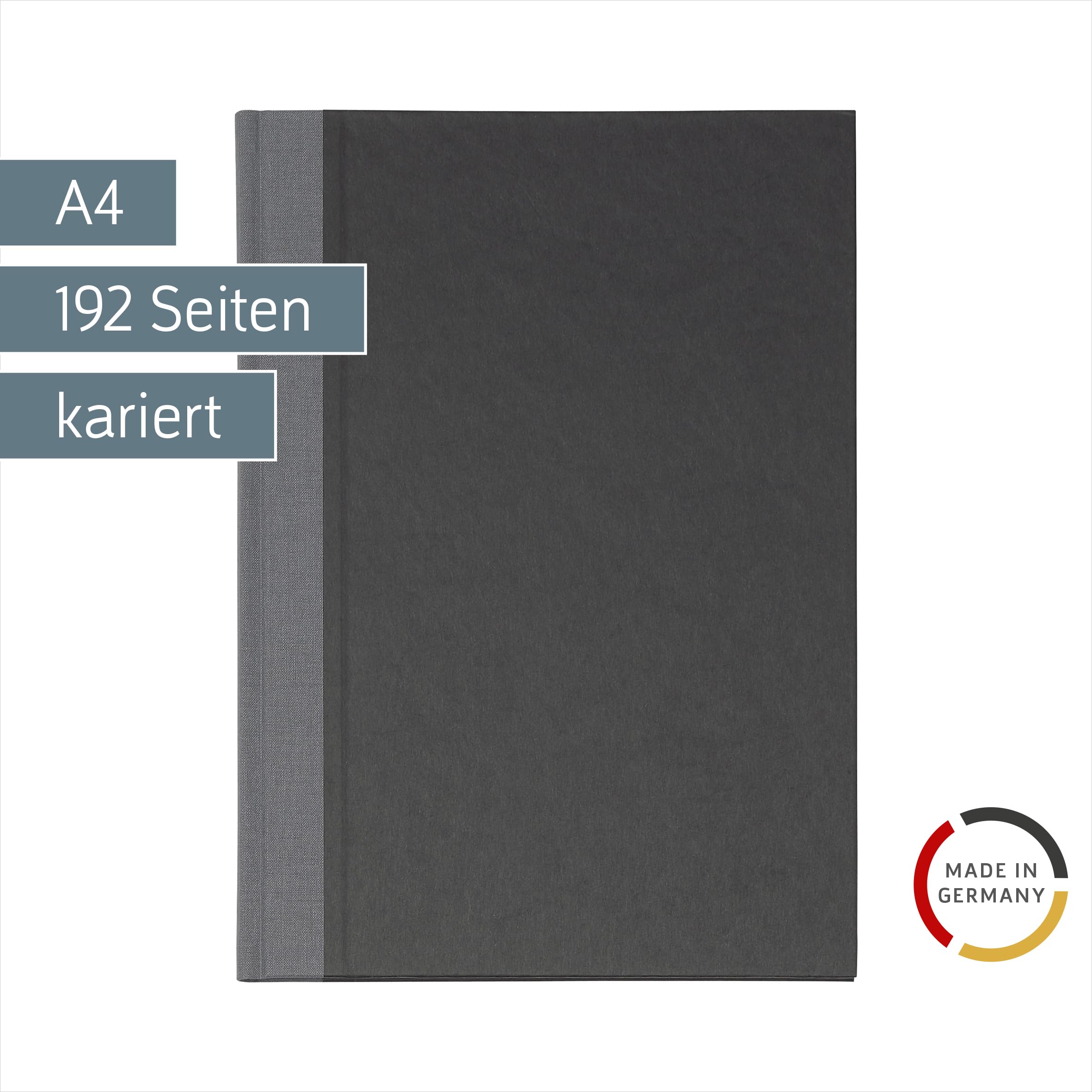 König & Ebhardt Brunnen 8655223 Protokoll- und Konferenzbuch (A4, kariert 90g/m², 96 Blatt, Fadenheftung mit Seitenzahl)
