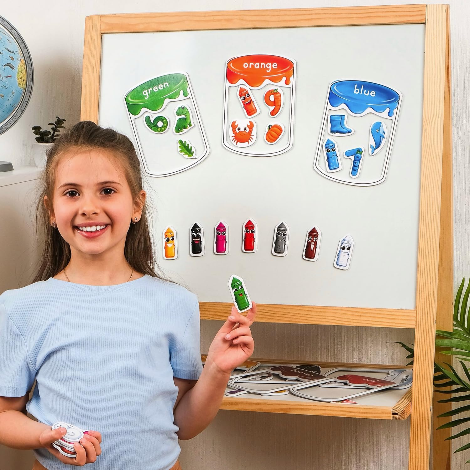 Snapklik.com : 66 PCS Magnetic Color Sorting Set, Magnetic Numbers ...