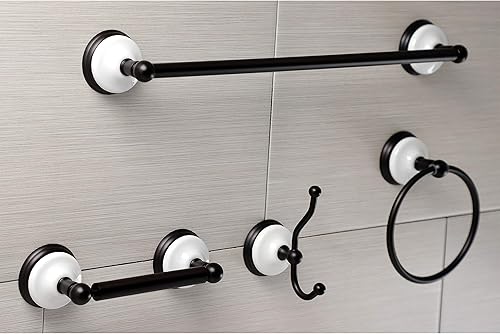 Miniatura 2 de Kingston Brass BAK1112478ORB - Accesorios de baño victorianos de 4 piezas, bronce aceitado